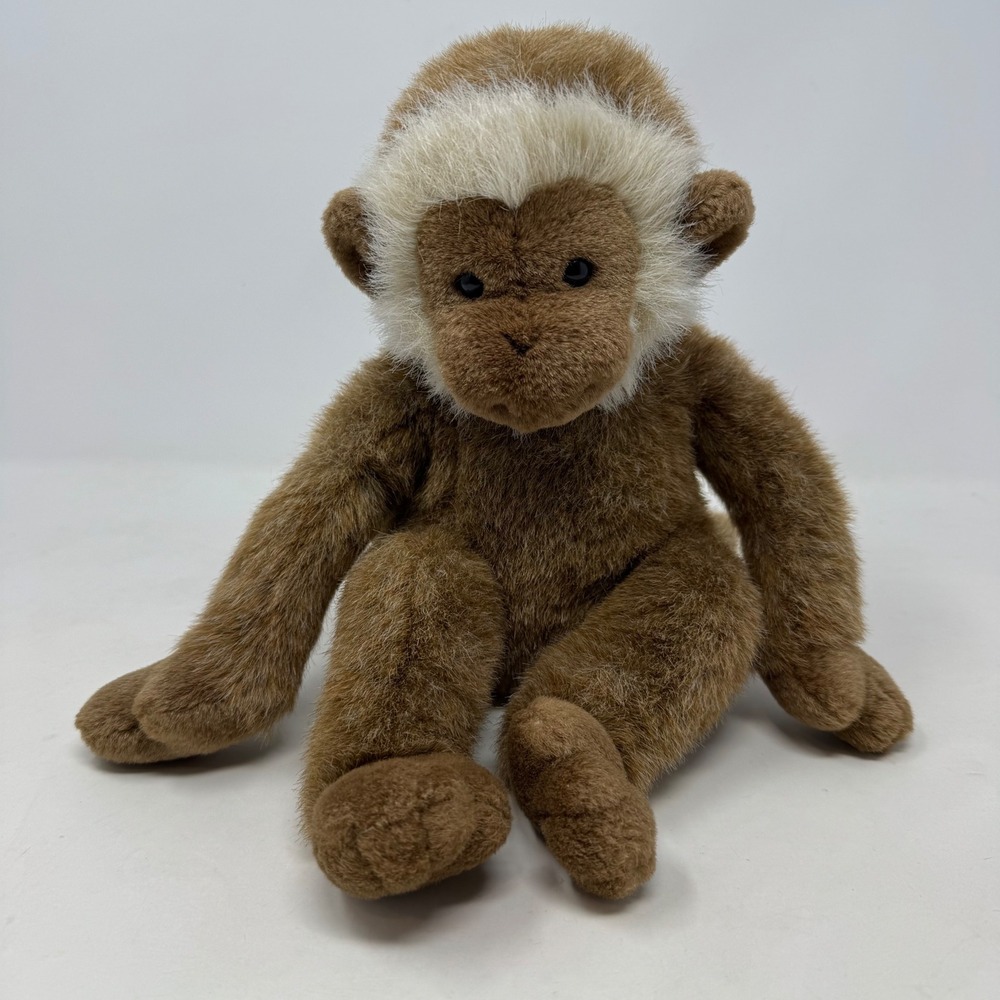 Gund Jabba Monkey Plush Brown‎ White Mane Stuffed Animal Primate 2612 Vintage